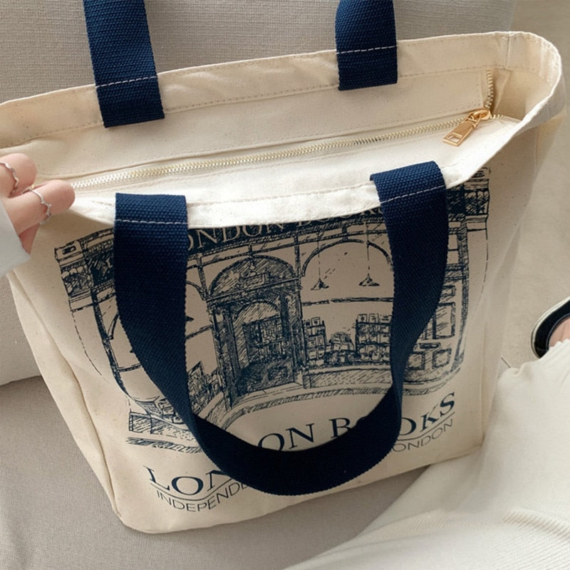 Women's Canvas Shoulder Bag - Orchid Unique