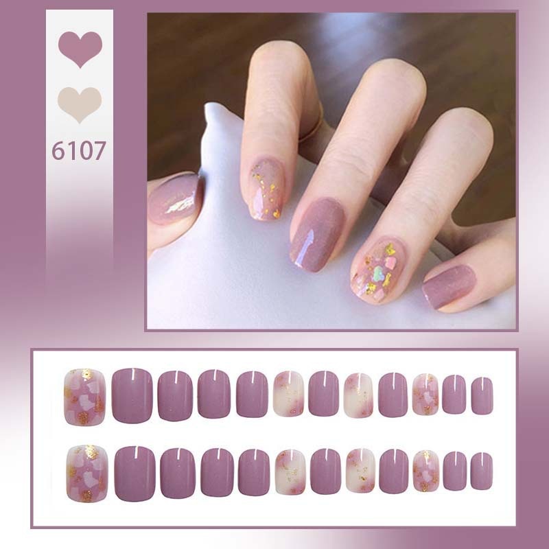 Cute Childlike Press on Nail Art - Orchid Unique