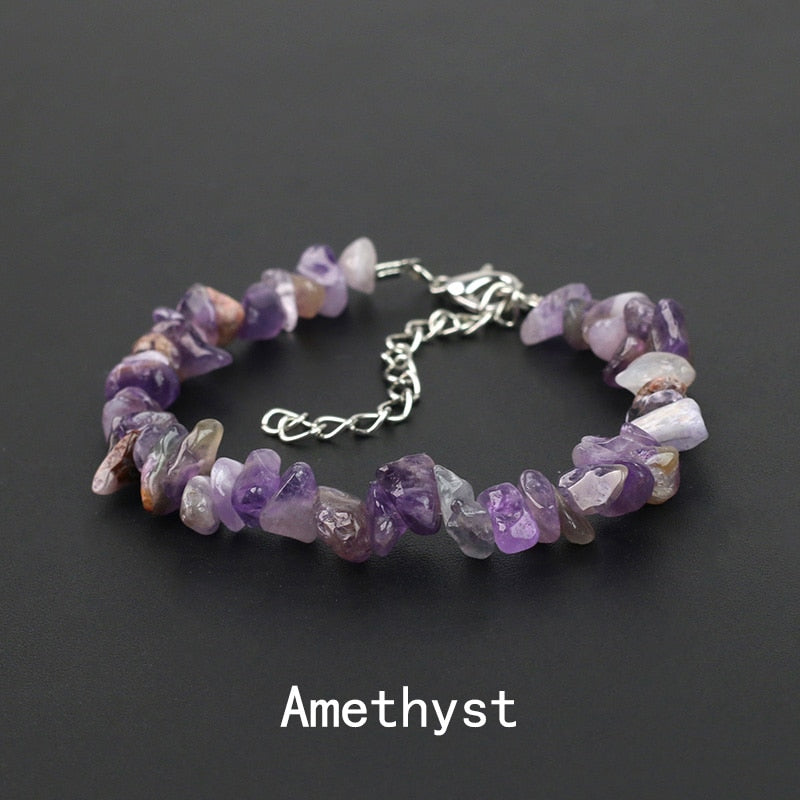 Irregular Energy Stone Bracelet - Orchid Unique
