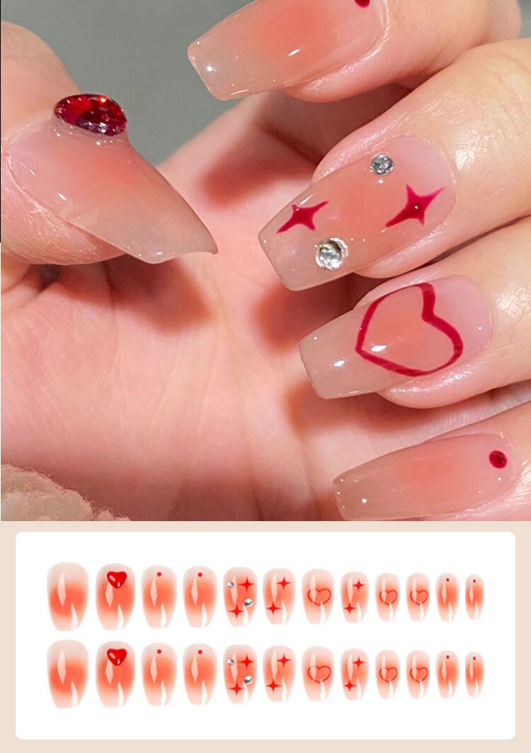 Jelly Press on Fake Nails - Orchid Unique