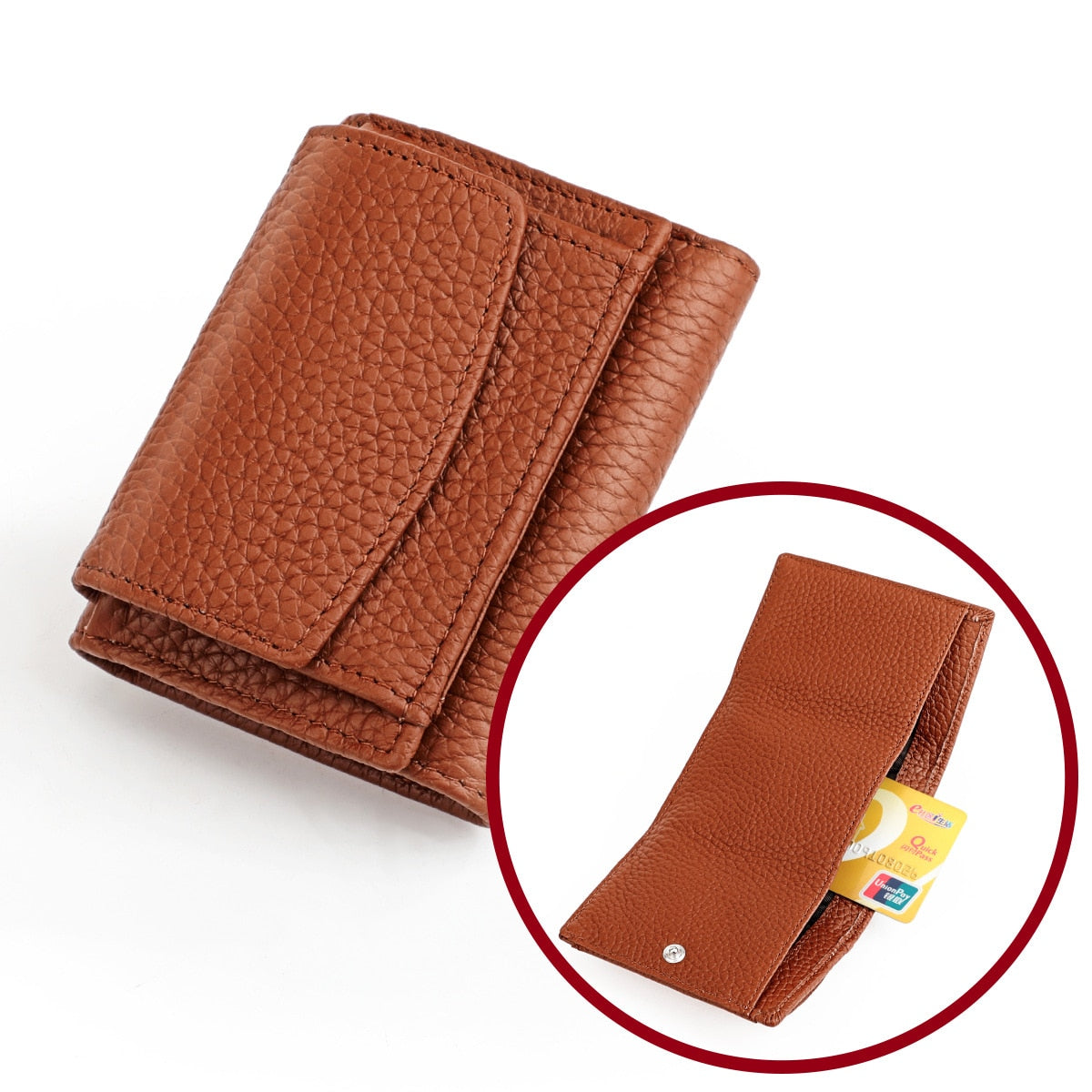Women Genuine Leather Purses - Orchid Unique