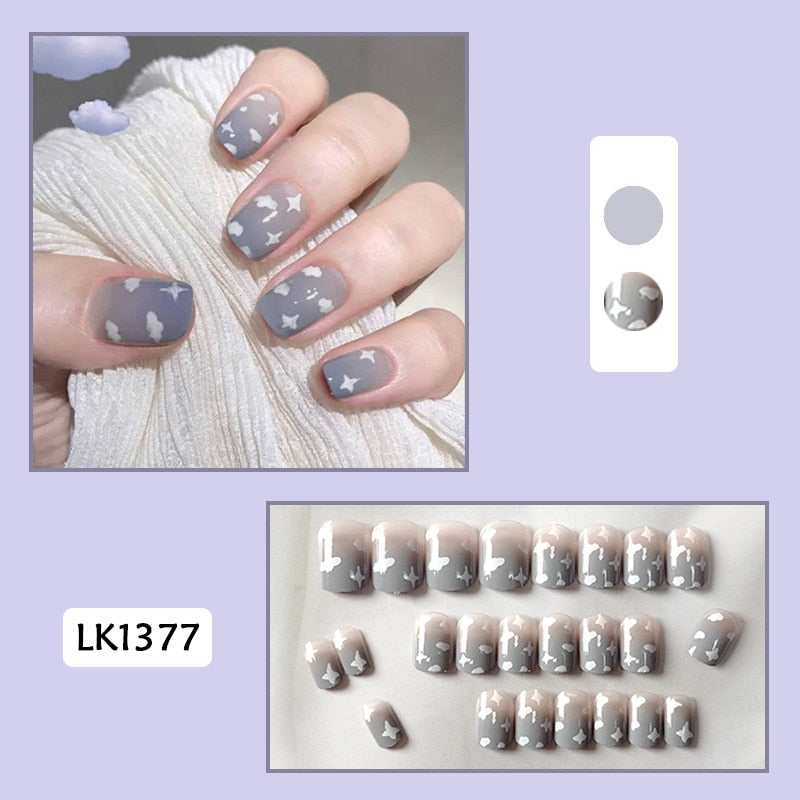 Cute Wearable Press On Nail Art - Orchid Unique