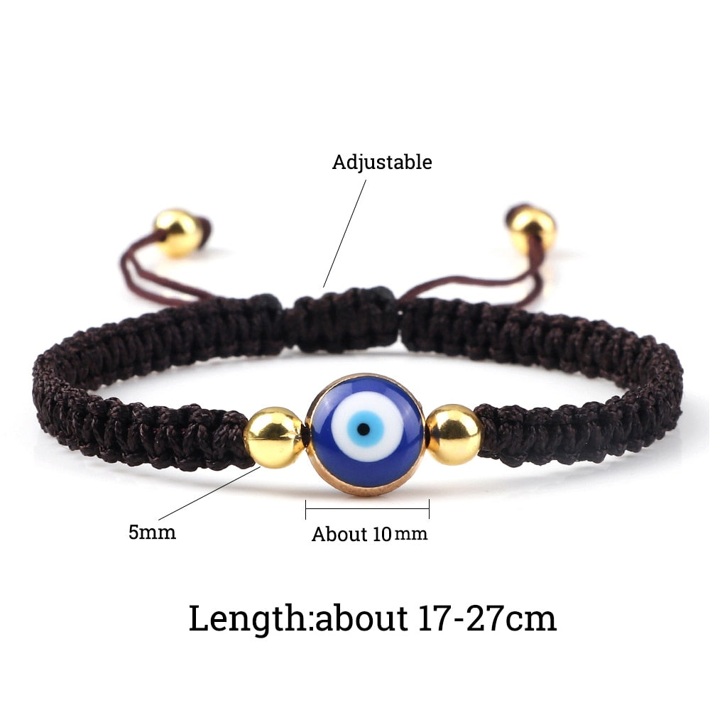 Evil Eye Braided Bracelet - Orchid Unique