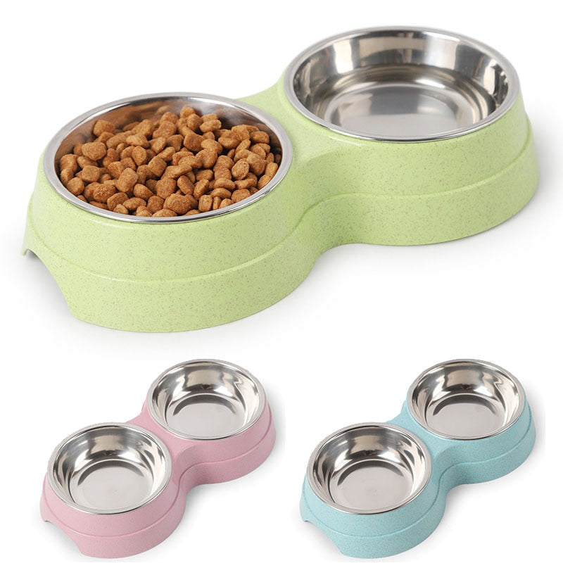 Double Pet Feeding Bowls - Orchid Unique