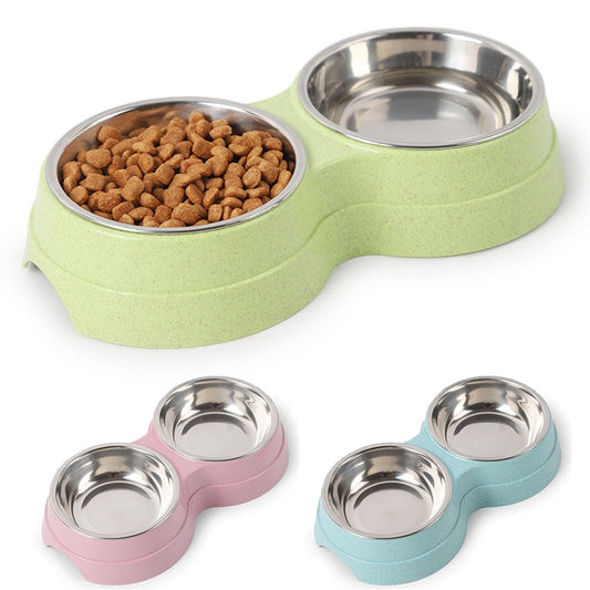 Double Pet Feeding Bowls - Orchid Unique