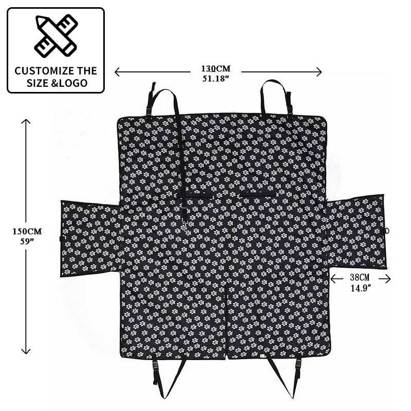 Waterproof Rear Back Pet Car Seat Cover - Orchid Unique