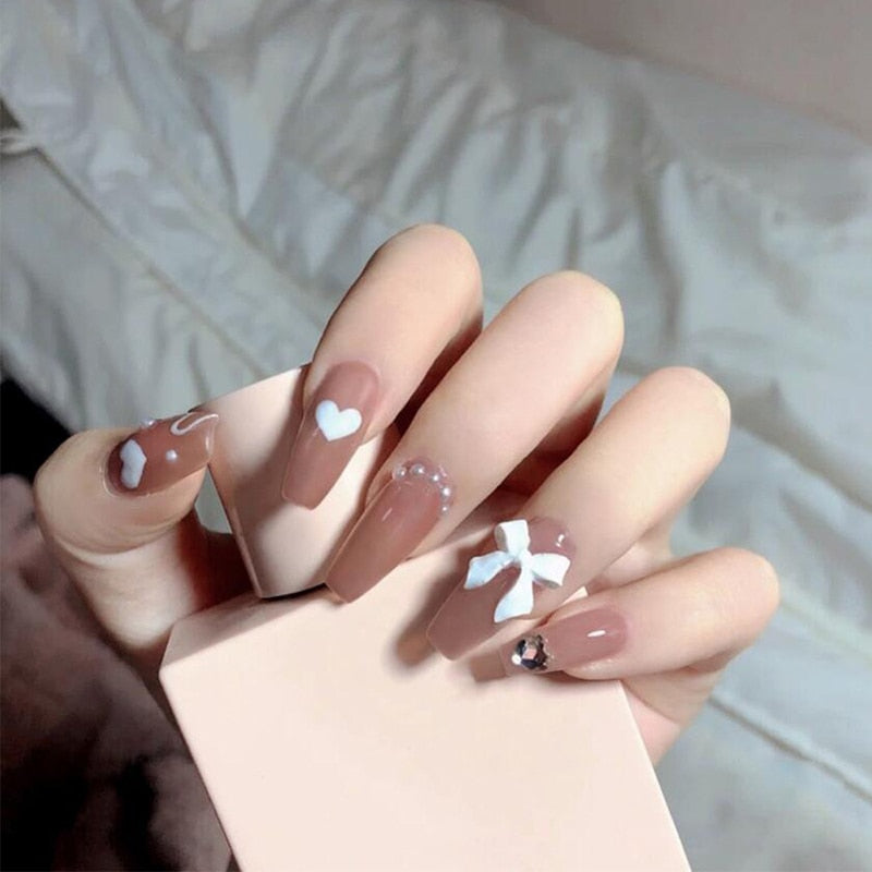 Mid Length Fake Nails - Orchid Unique