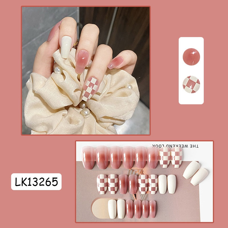Cute Childlike Press on Nail Art - Orchid Unique