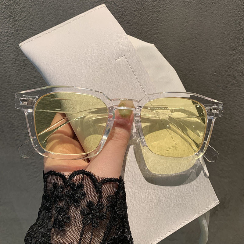 OIMG New Unisex Rectangle Vintage Sunglasses 2022 Fashion Design Retro Sun Glasses Female Lady Eyeglass Cat Eye Casual Goggles - Orchid Unique
