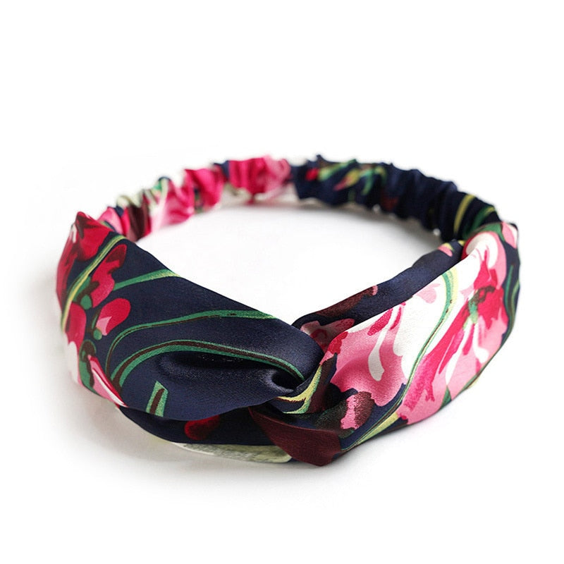 Vintage Cross Knot Elastic Hairbands - Orchid Unique