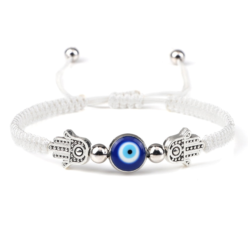 Evil Eye Braided Bracelet - Orchid Unique