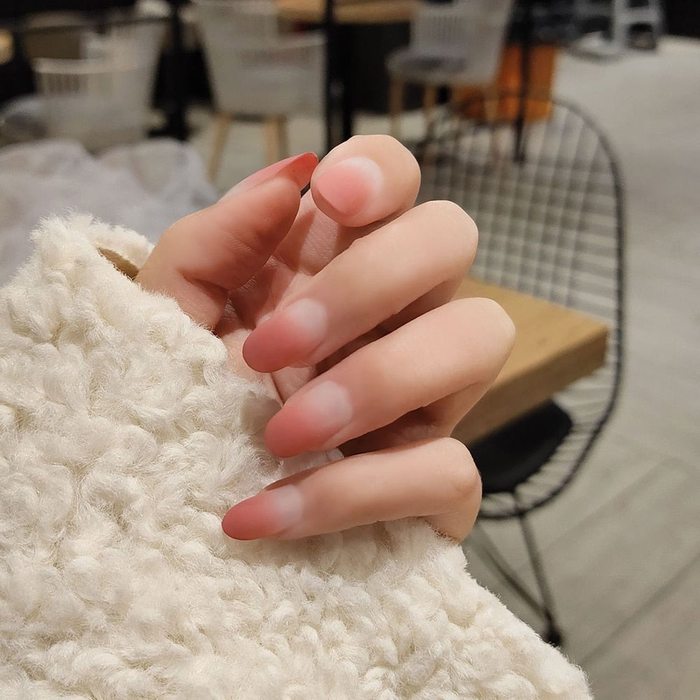 Mid-length False Nails With Glue - Orchid Unique