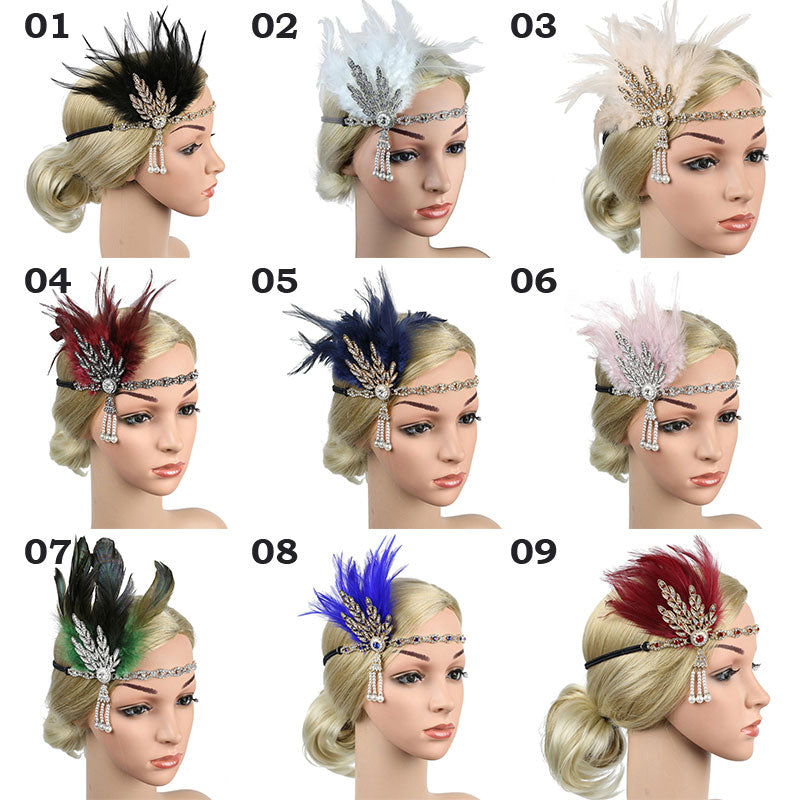Feather Flapper Headband - Orchid Unique
