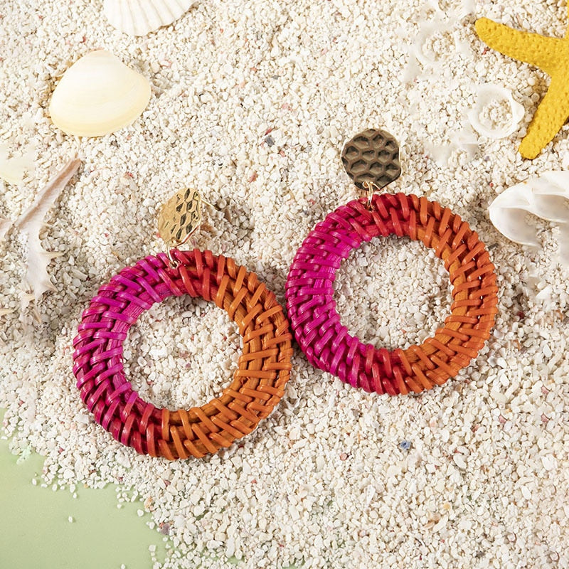 Fashion Handmade Tassel Pendant Earrings - Orchid Unique