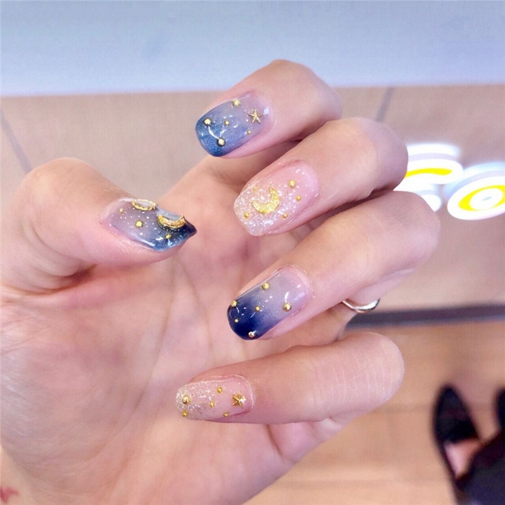 Sweet Short Round/Square Head False Nail Art - Orchid Unique