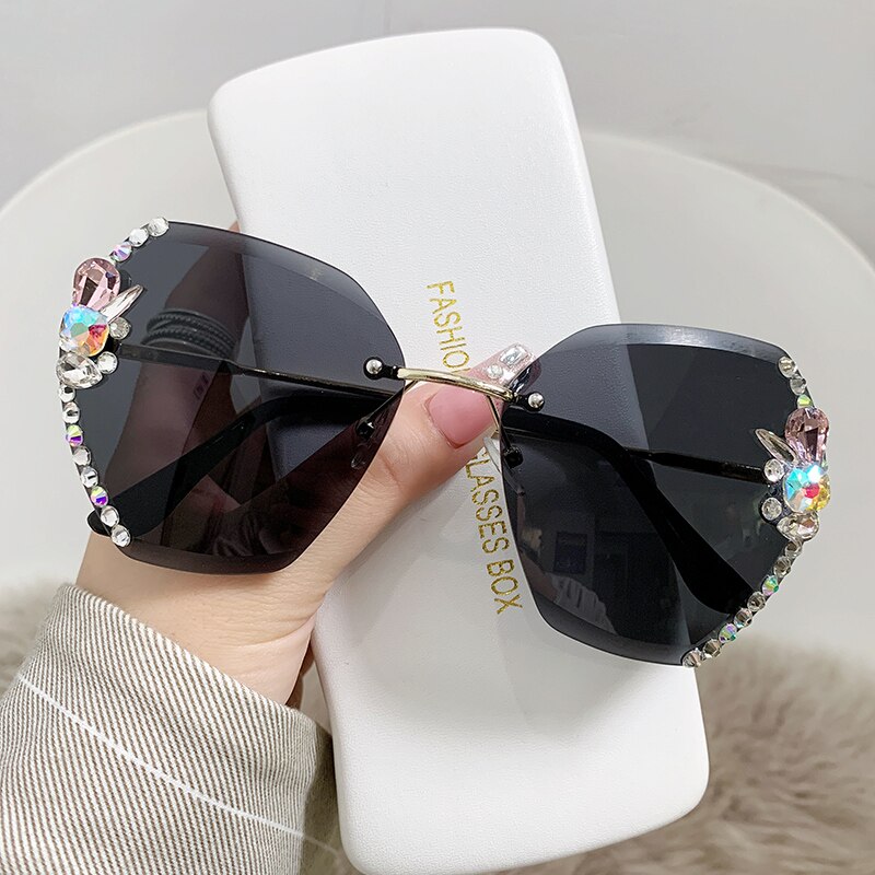Retro Cutting Lens Gradient Sunglasses - Orchid Unique