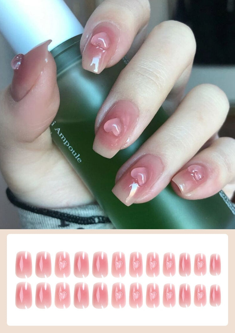 Jelly Press on Fake Nails - Orchid Unique