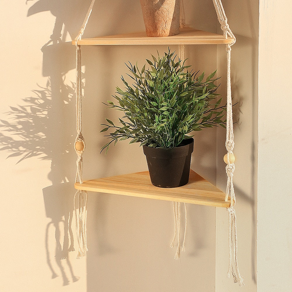 BOHO Floating Shelves Wood Stand - Orchid Unique