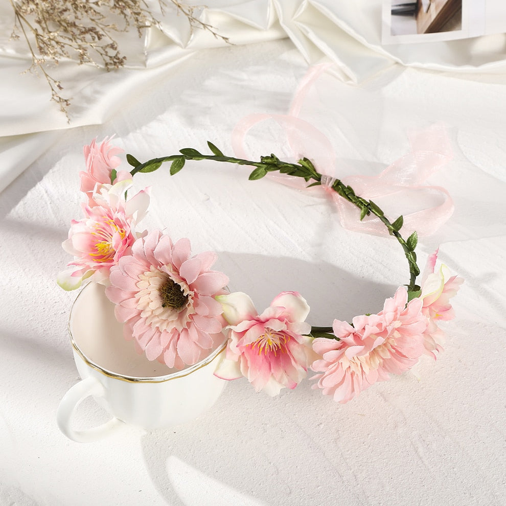 Molans Spring Bohemian Flower Crowns - Orchid Unique