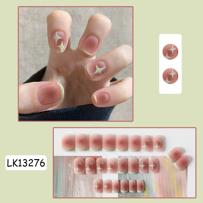 Cute Wearable Press On Nail Art - Orchid Unique