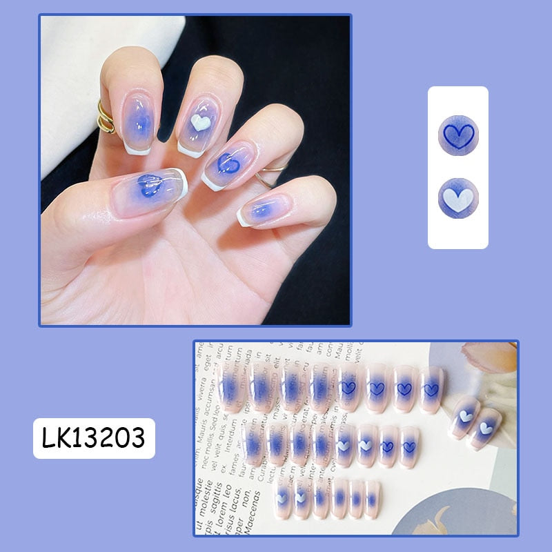Cute Childlike Press on Nail Art - Orchid Unique