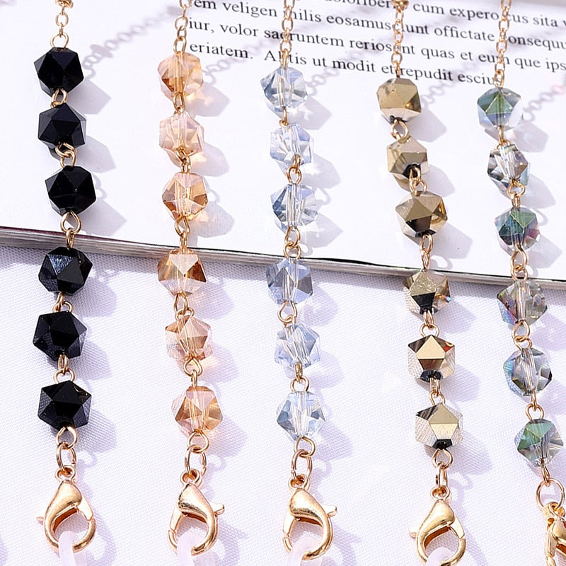 Bohemian Crystal Beaded Glasses Chains - Orchid Unique