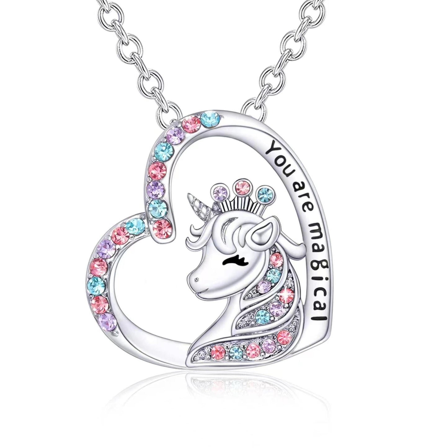 Double Butterfly Necklace Pendant Set - Orchid Unique