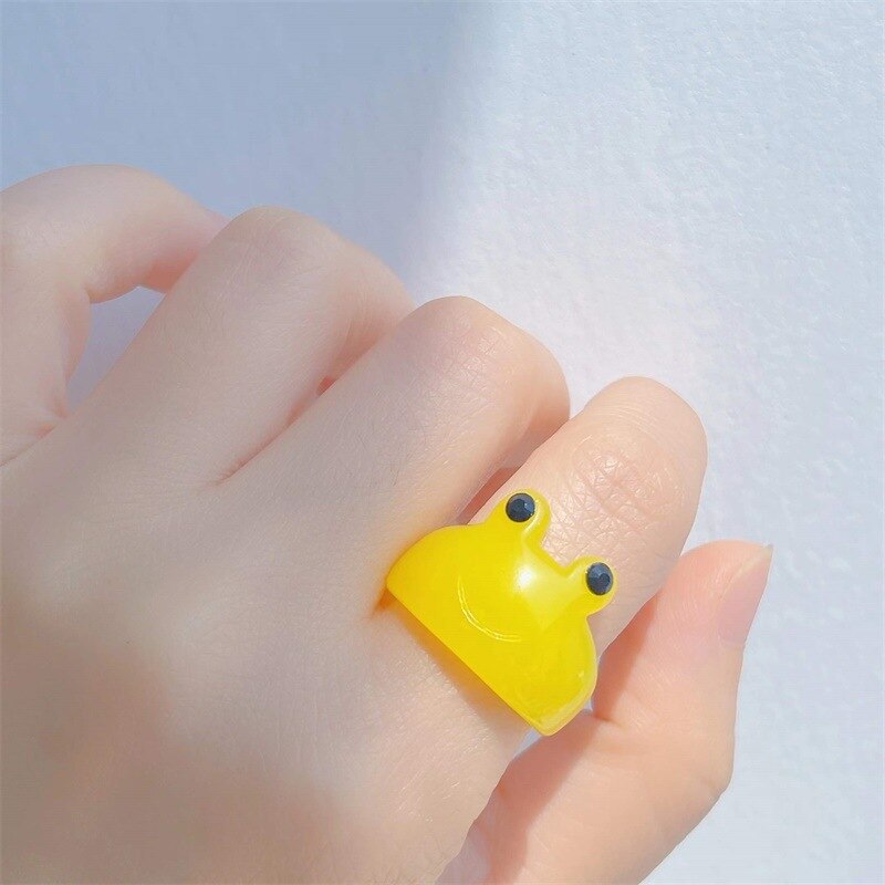 4Pcs/Set Colorful Sweet Acrylic Rings - Orchid Unique