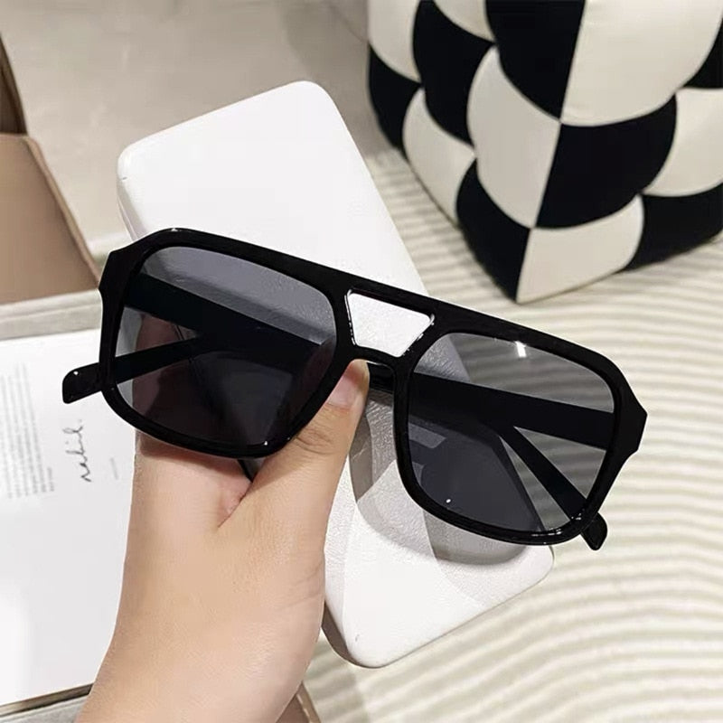 OIMG New Unisex Rectangle Vintage Sunglasses 2022 Fashion Design Retro Sun Glasses Female Lady Eyeglass Cat Eye Casual Goggles - Orchid Unique