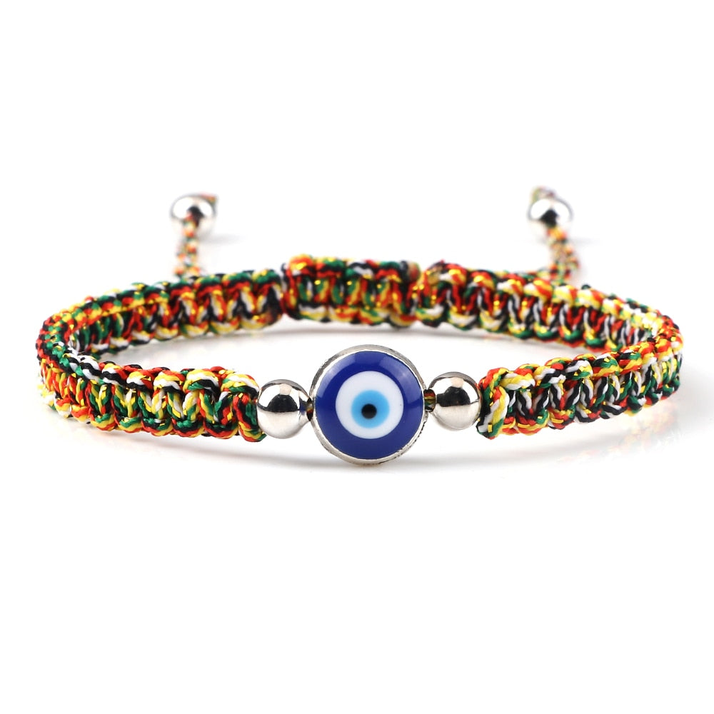 Evil Eye Braided Bracelet - Orchid Unique