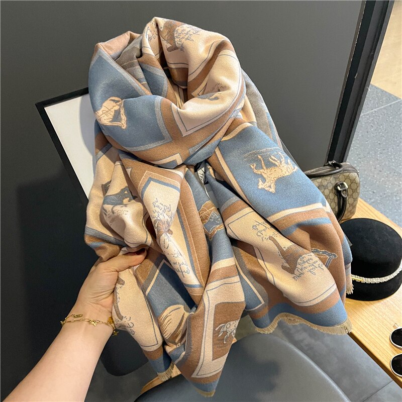 2023 Cashmere Winter Scarf for Women Luxury - Orchid Unique