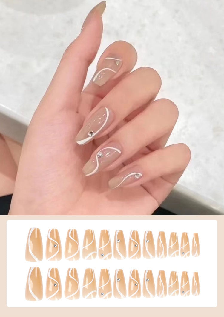 Jelly Press on Fake Nails - Orchid Unique