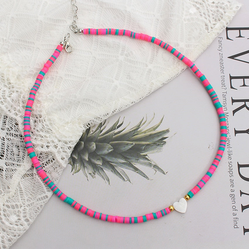 Natural Shell Beads Necklace - Orchid Unique