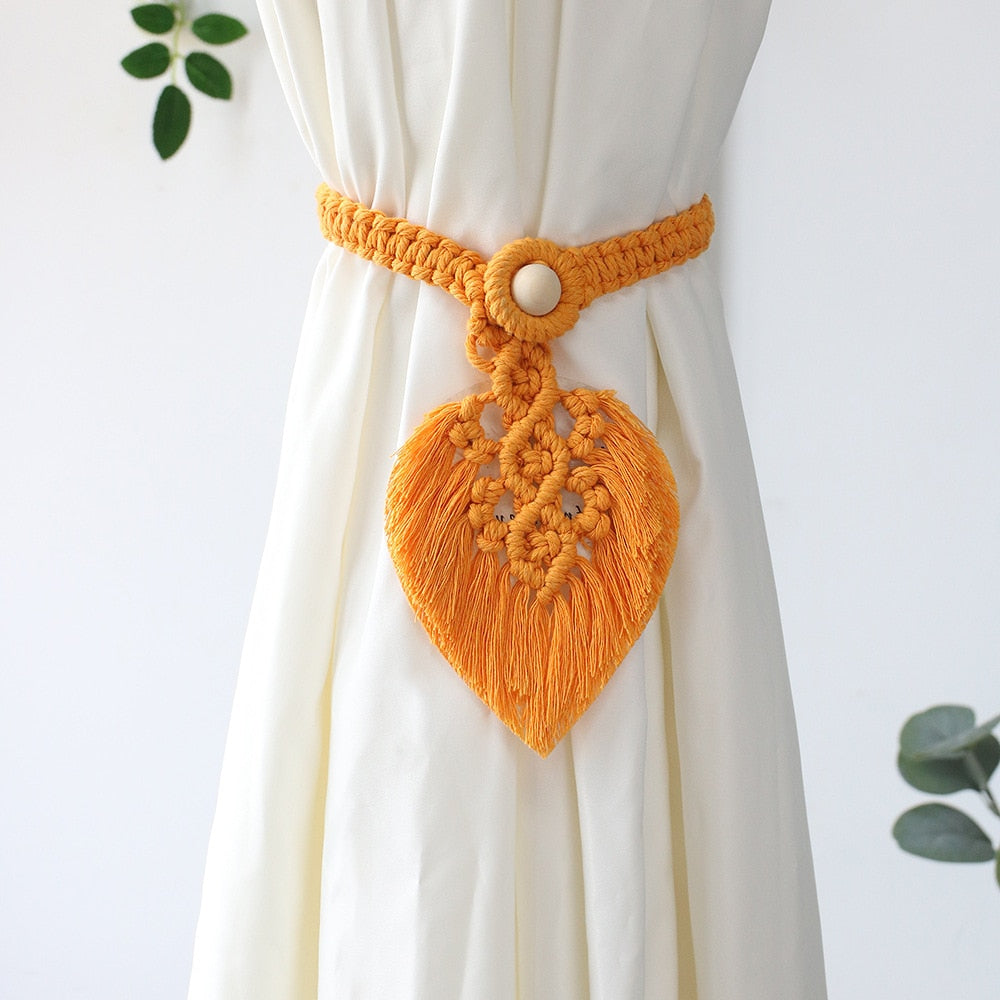 Macrame Room Curtain Tieback Rope - Orchid Unique