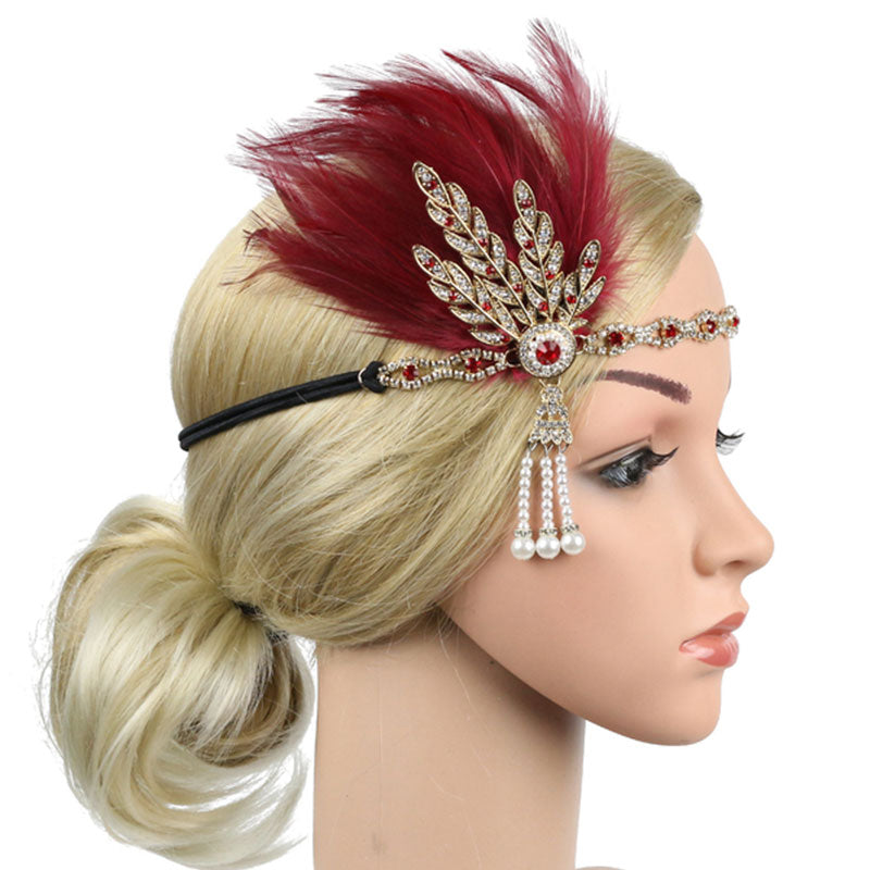 Feather Flapper Headband - Orchid Unique