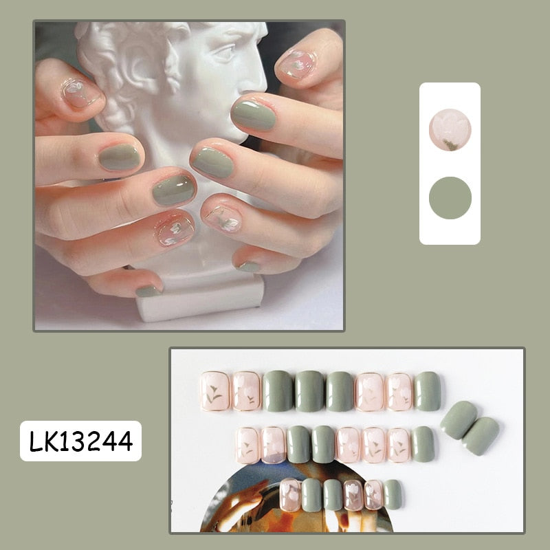 Cute Wearable Press On Nail Art - Orchid Unique