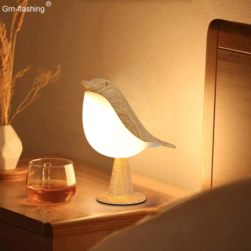 Wooden Bird Night Lights - Orchid Unique
