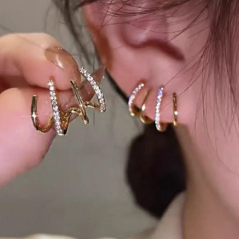 TRENDY U-shaped Earrings Dainty - Orchid Unique