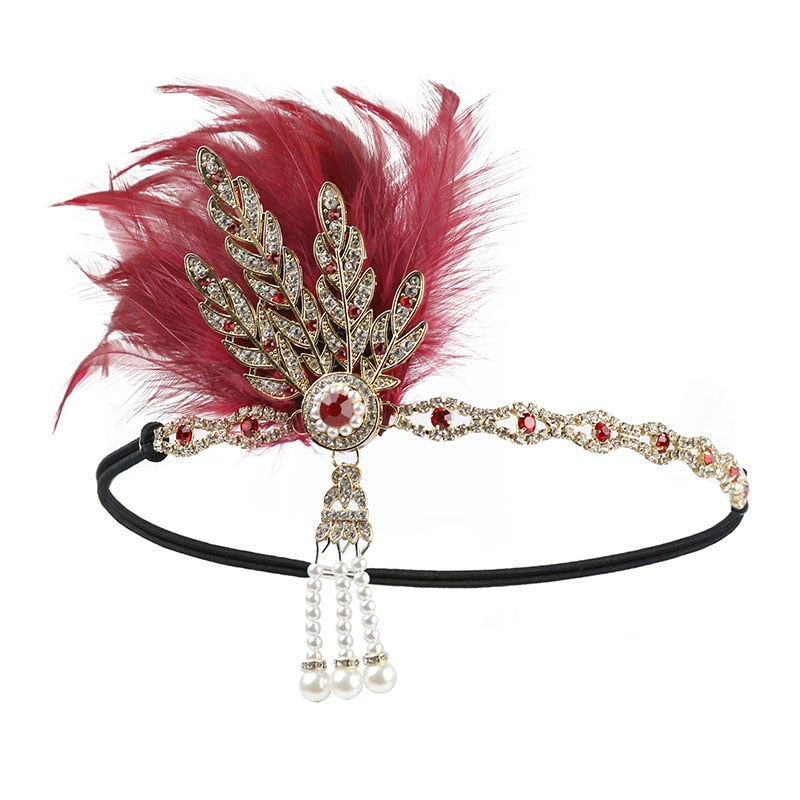 Feather Flapper Headband - Orchid Unique