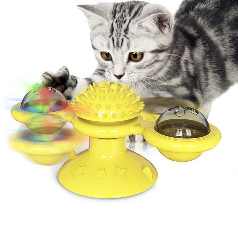 Interactive windmill cat toy - Orchid Unique