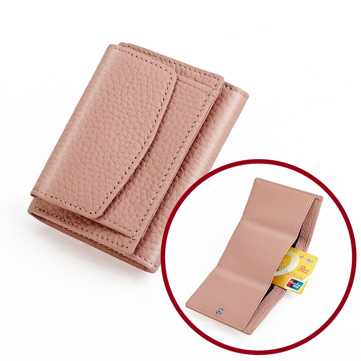Women Genuine Leather Purses - Orchid Unique