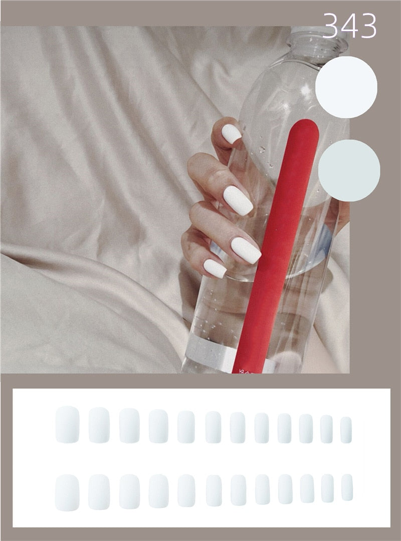 Matte Fake Nails Press on - Orchid Unique