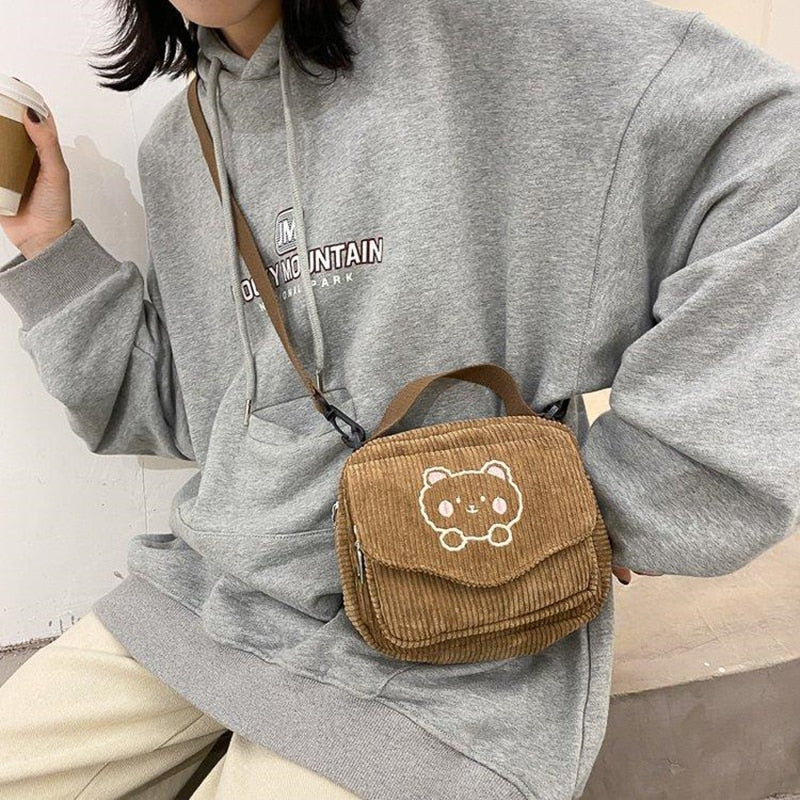 Cute Women Canvas Zipper Purse - Orchid Unique