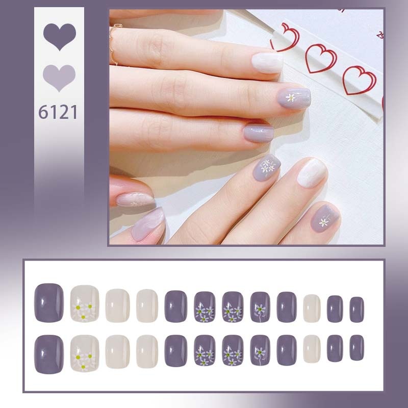 Cute Childlike Press on Nail Art - Orchid Unique