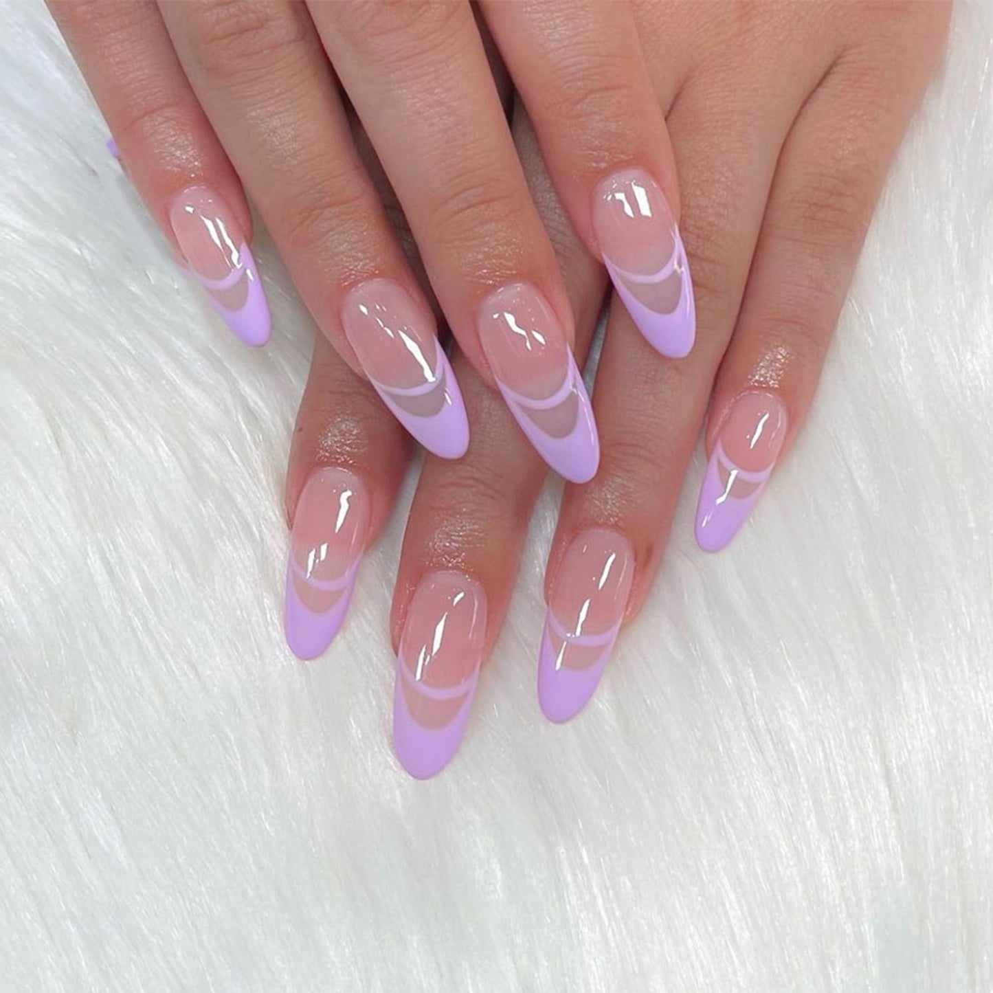 Charming Detachable Finished Fingernails - Orchid Unique