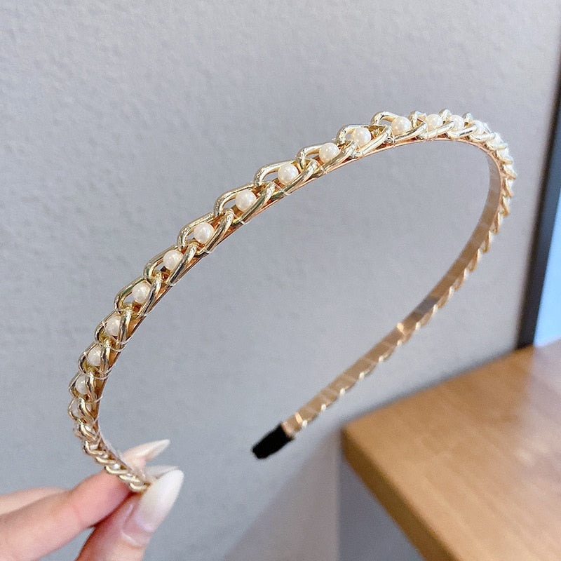 New Full Pearls Hair Bands - Orchid Unique