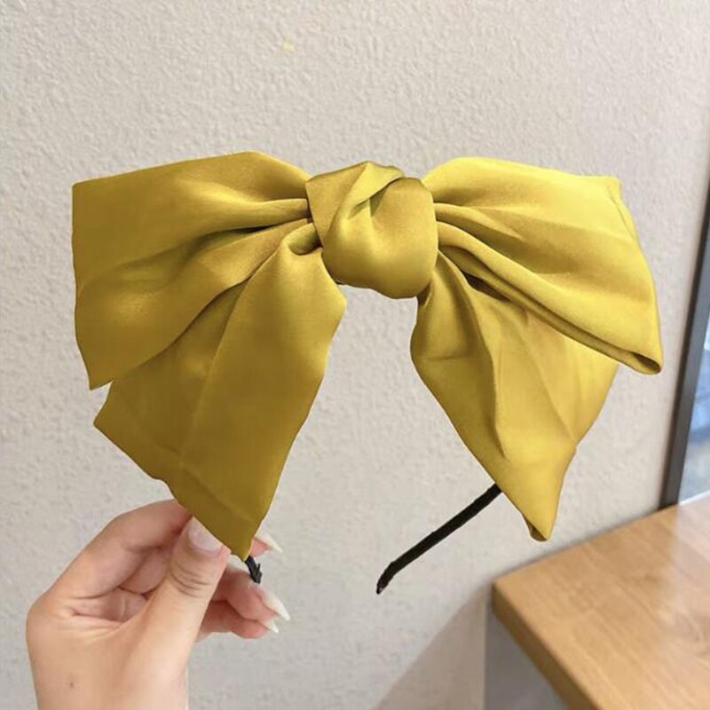 Big Bow Floral Shining Hair Band - Orchid Unique