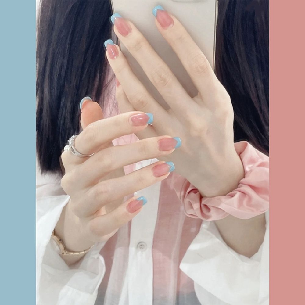 Sweet Short Round/Square Head False Nail Art - Orchid Unique