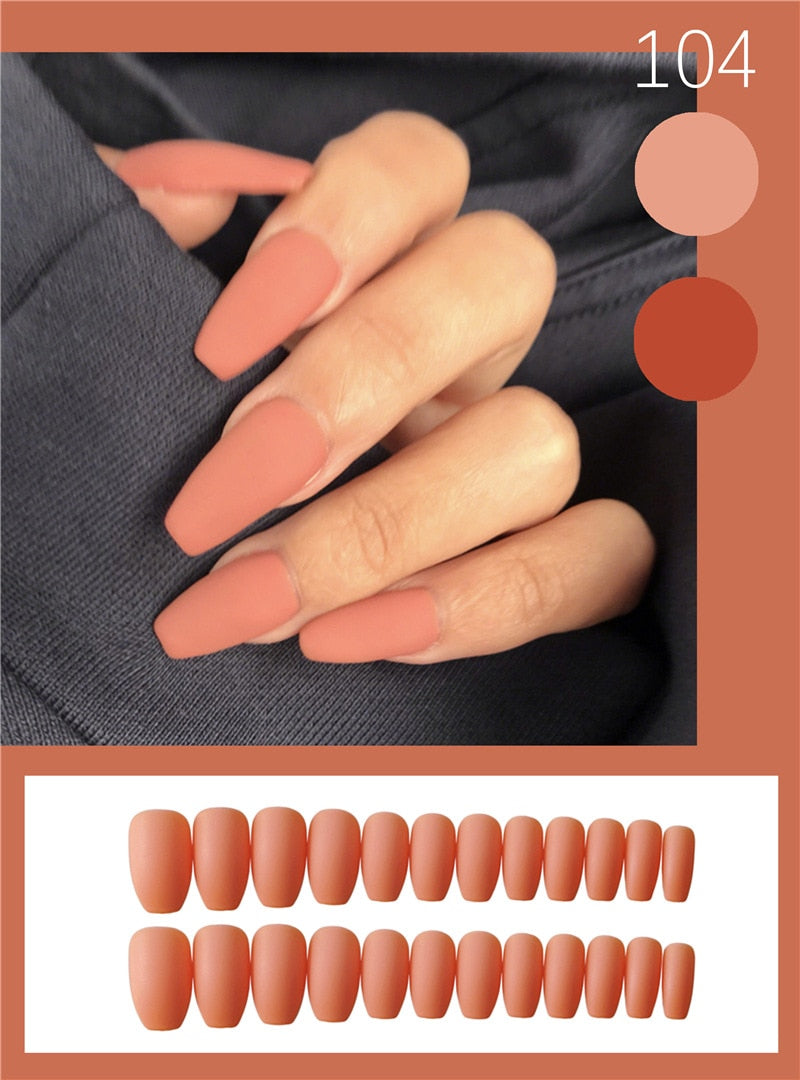 Matte Fake Nails Press on - Orchid Unique