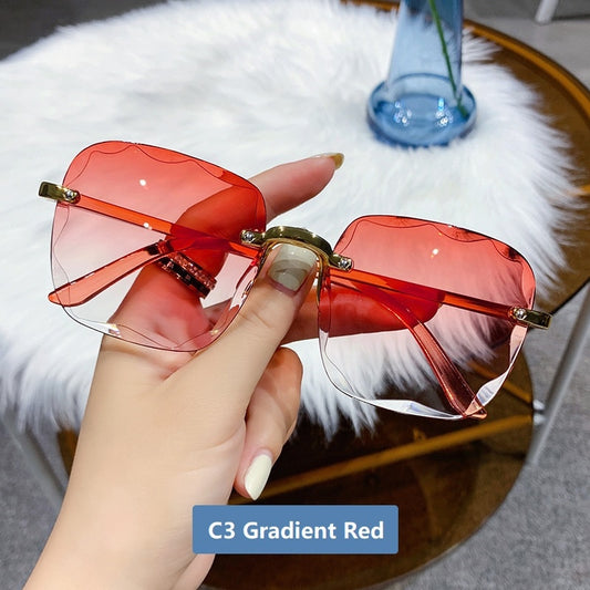 Frameless Square Sunglasses - Orchid Unique